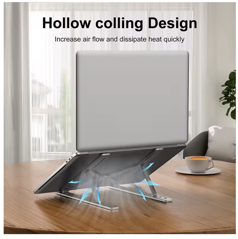 Foldable Ergonomic Aluminum Laptop Stand