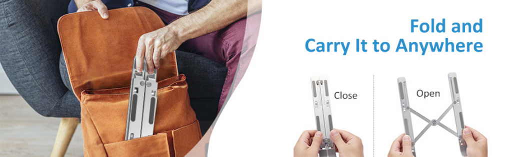 Foldable Ergonomic Aluminum Laptop Stand