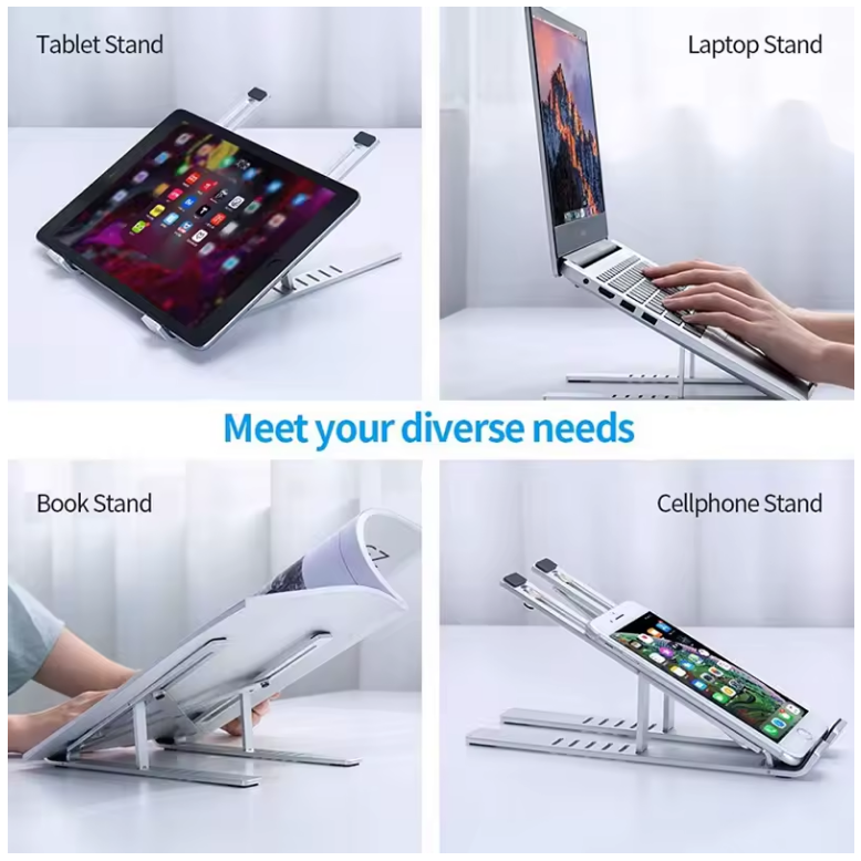 Foldable Ergonomic Aluminum Laptop Stand